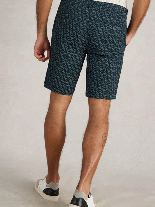 Chinoshorts mit Fischprint - Navy Pr - 36/R Bild 4