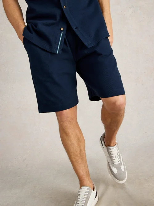 Gerippte Jerseyshorts - Dark Navy - XL Bild 1