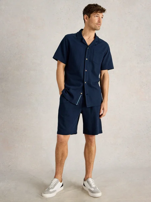 Gerippte Jerseyshorts - Dark Navy - XL Bild 2