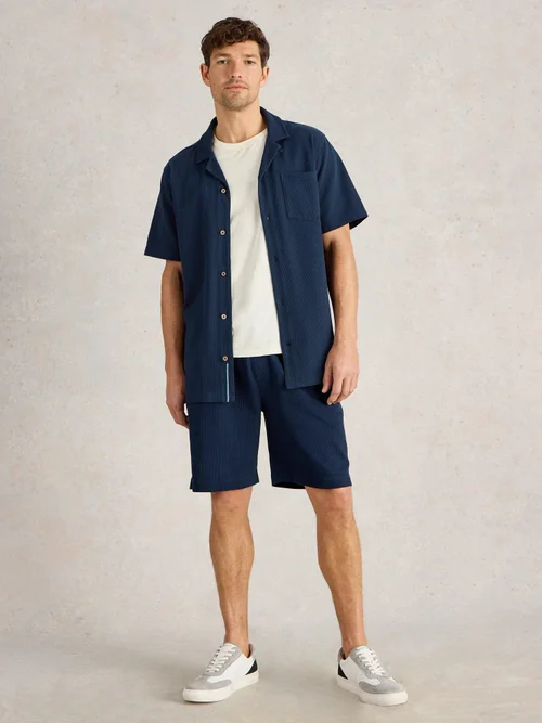 Geripptes Jerseyhemd - Dark Navy - XL Bild 2