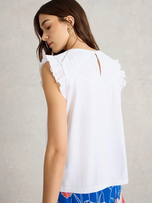 Top Paige aus Materialmix - Bril White - 52 Bild 4