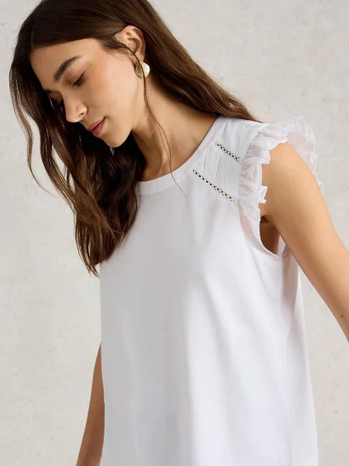 Top Paige aus Materialmix - Bril White - 52 Bild 1