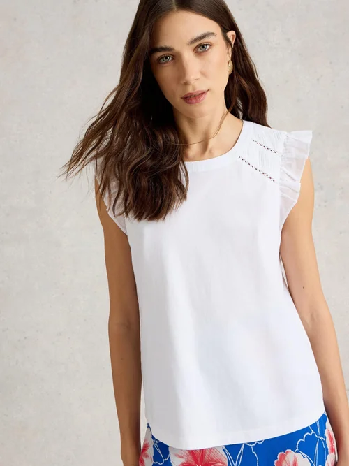 Top Paige aus Materialmix - Bril White - 52 Bild 3