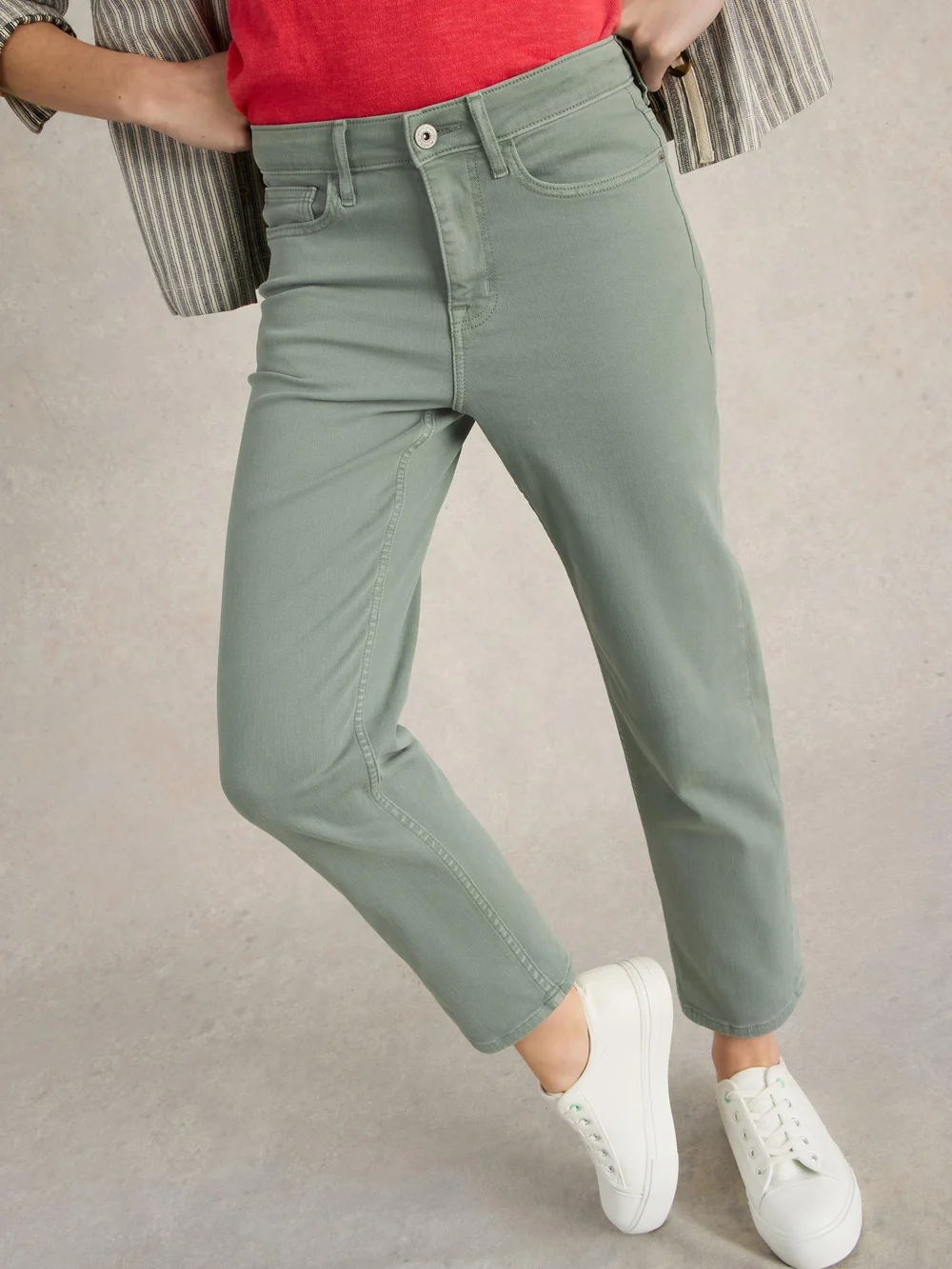 7/8-Jeans Blake mit geradem Bein - Mid Green - 52/R Bild 1