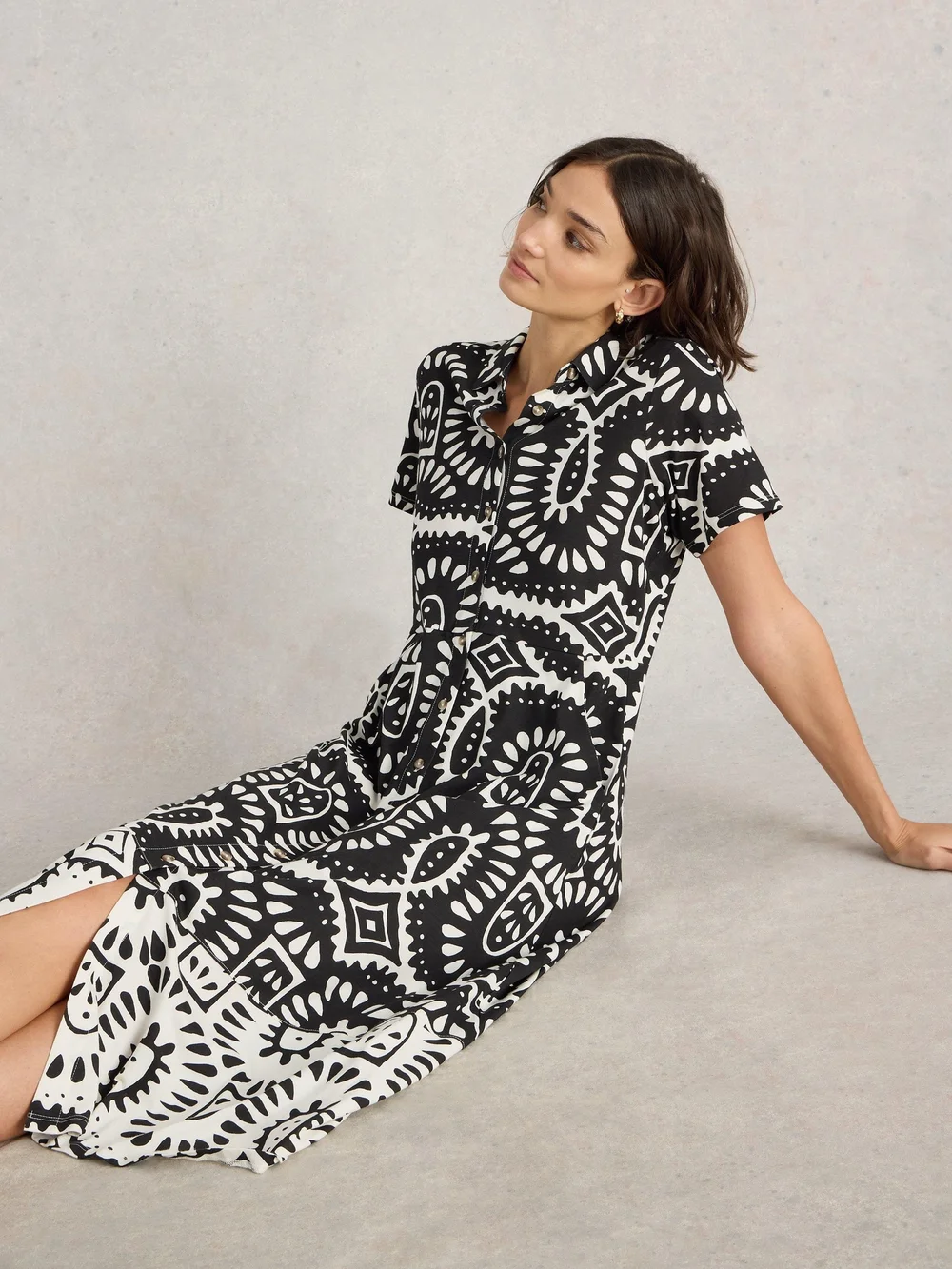 Blusenkleid Rua aus Jersey - Blk Pr - 52/R Bild 1