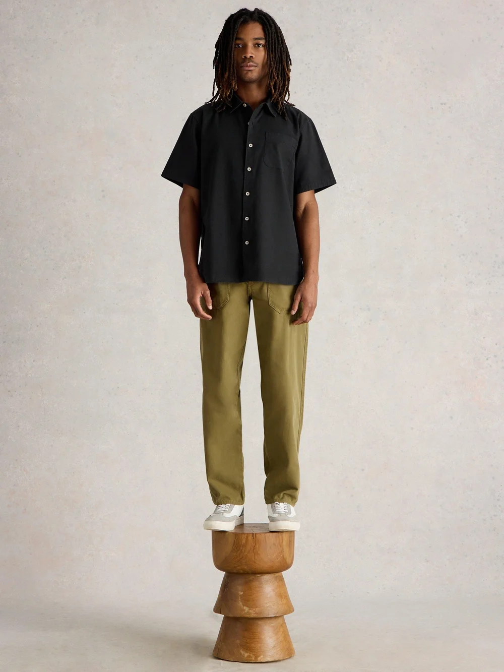 Kurzarmhemd Ely aus Leinen & Bio-Baumwolle - Pure Blk - XXXL Bild 1