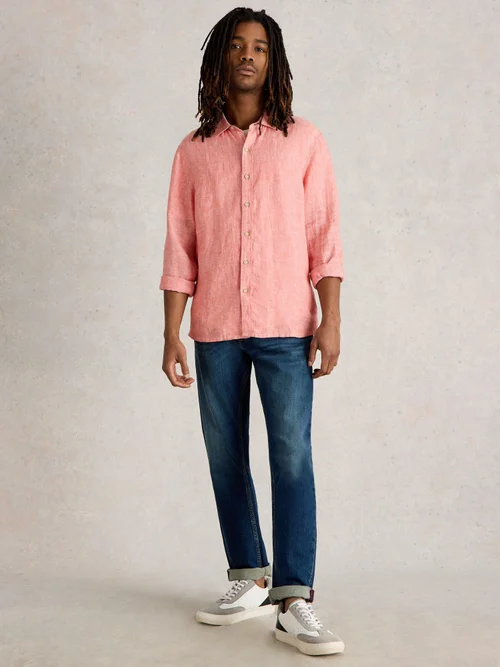 Leinenhemd Keswick Langarm - Mid Pink - XXL Bild 2