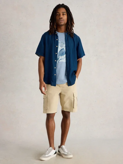 Leinenhemd Keswick Kurzarm - Dark Navy - XXXL Bild 2