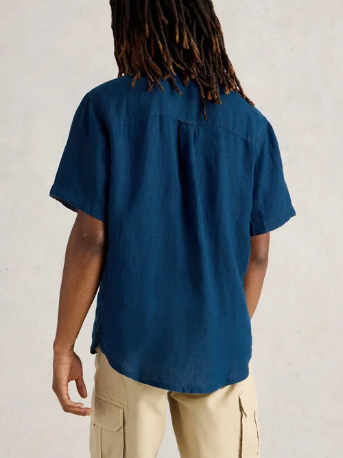 Leinenhemd Keswick Kurzarm - Dark Navy - XXL Bild 4