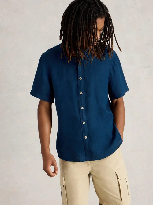Leinenhemd Keswick Kurzarm - Dark Navy - XXL Bild 1