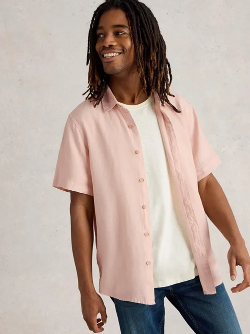 Leinenhemd Keswick Kurzarm - Lgt Pink - XXL Bild 3