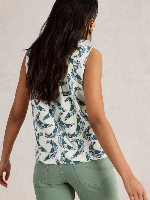 Ärmellose Bluse Tulip - Ivory Pr - 50 Bild 4