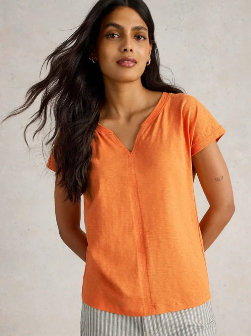 T-Shirt Nelly mit Keilausschnitt - Brt Orange - 38 Bild 3