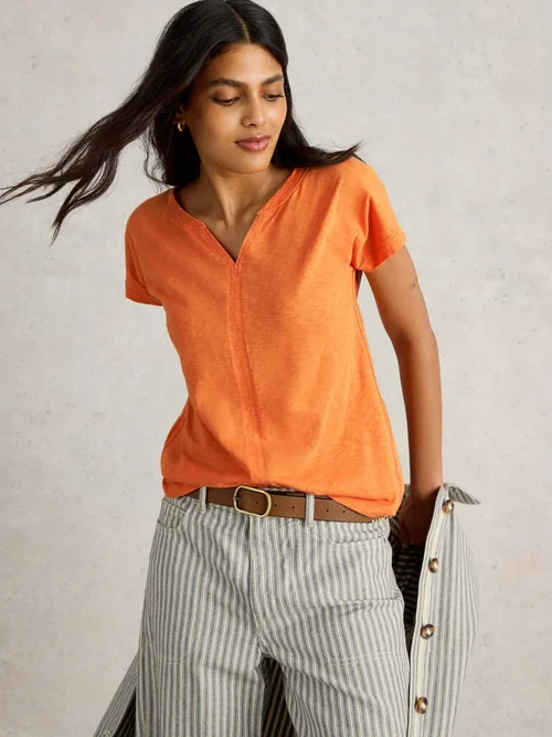 T-Shirt Nelly mit Keilausschnitt - Brt Orange - 38 Bild 1