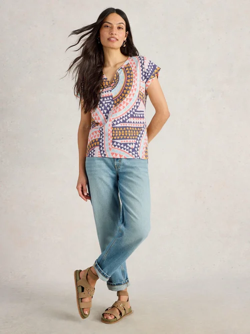 T-Shirt Nelly mit Keilausschnitt - Nat Pr - 52 Bild 2