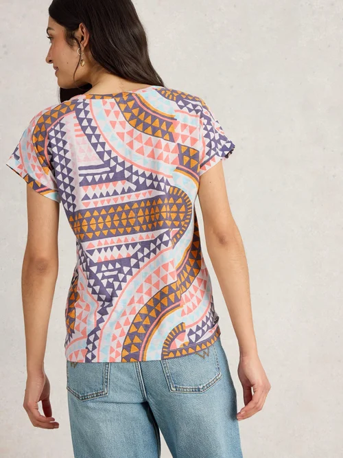 T-Shirt Nelly mit Keilausschnitt - Nat Pr - 50 Bild 4
