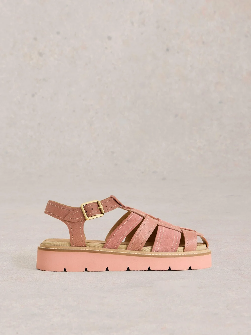 Riemensandalen mit Profilsohle - Dus Pink - 39 Bild 1