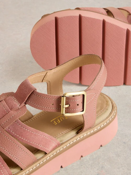 Riemensandalen mit Profilsohle - Dus Pink - 39 Bild 3
