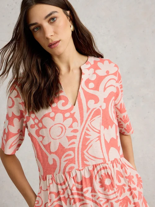 Jerseykleid Thea - Coral Mlt - 52/R Bild 3