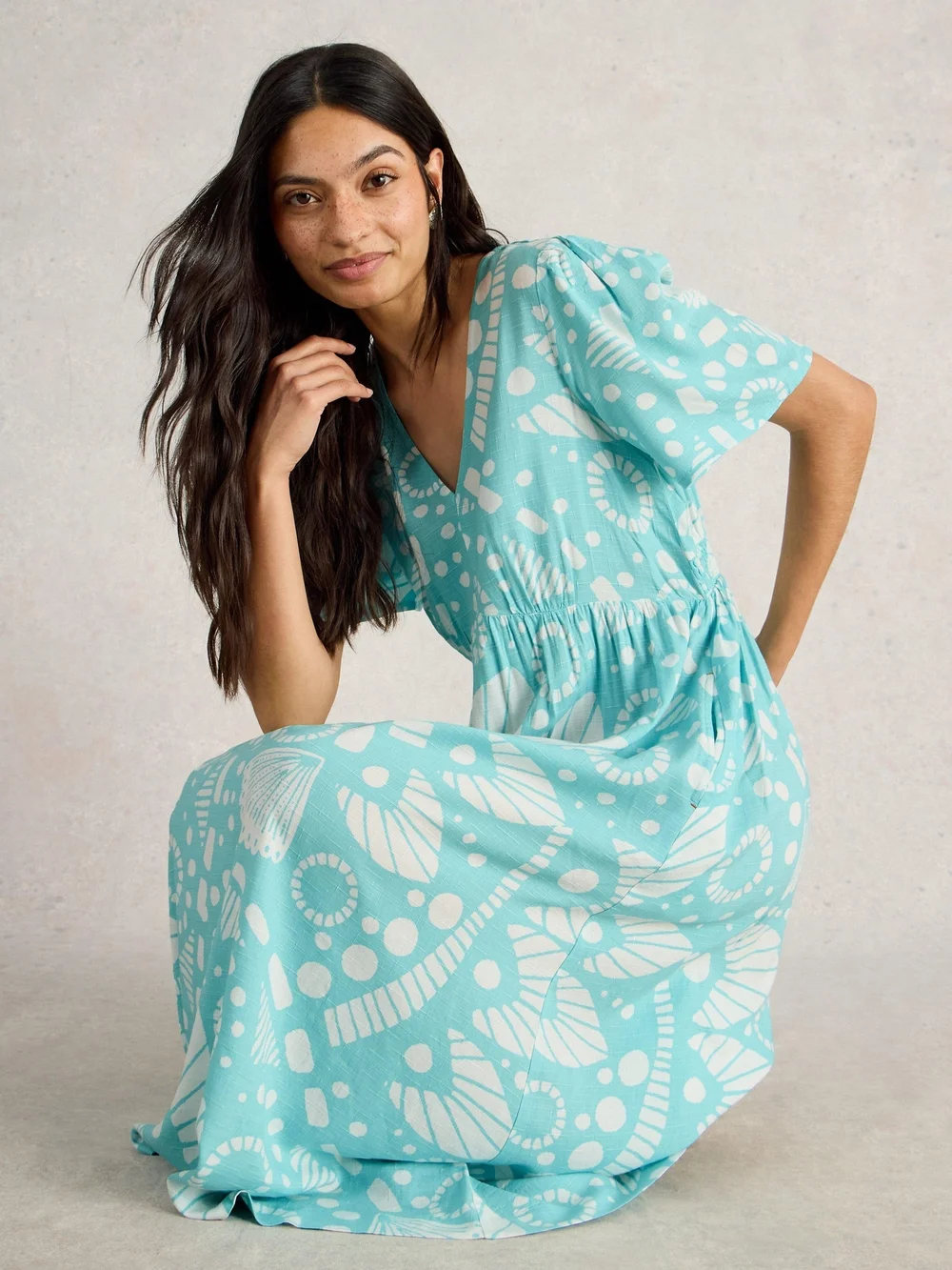 Midikleid Lucy - Blue Pr - 50/R Bild 1