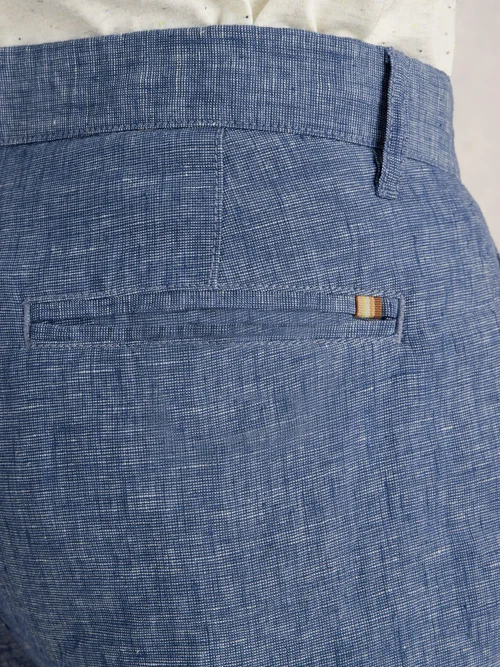 Chinoshorts aus Leinen - Mid Blue - 40/R Bild 3