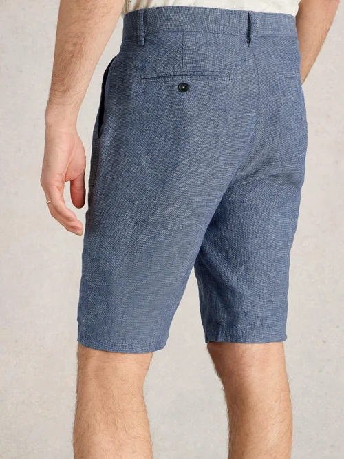Chinoshorts aus Leinen - Mid Blue - 40/R Bild 4