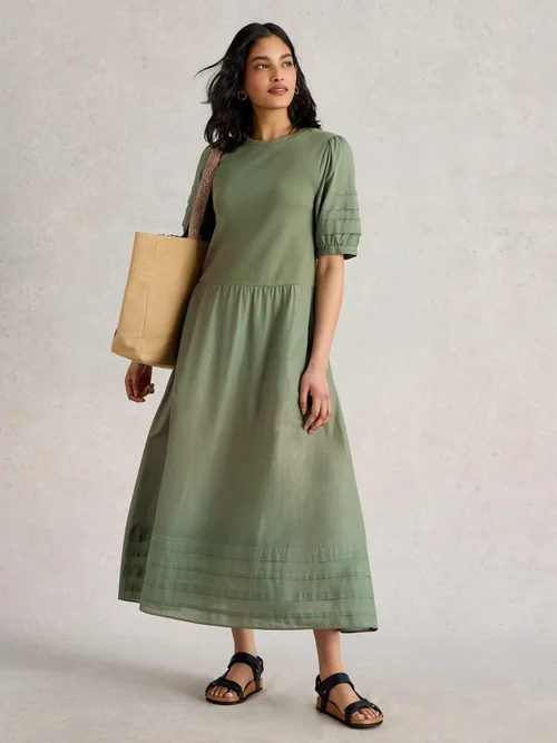 Kleid Claudia aus Materialmix - Dus Green - 34/R Bild 2