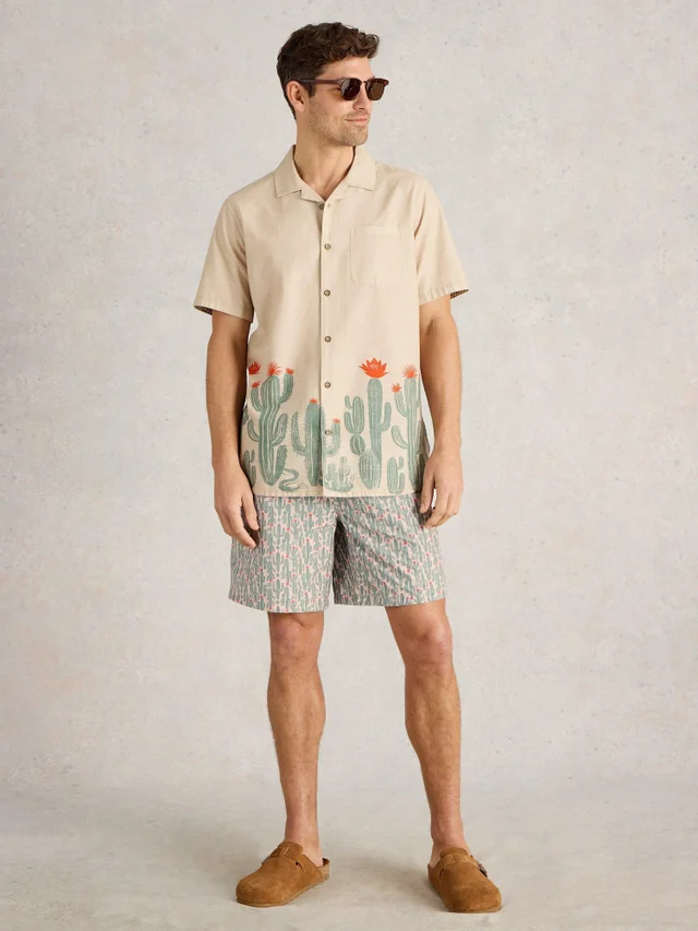 Badeshorts mit Kakteenprint