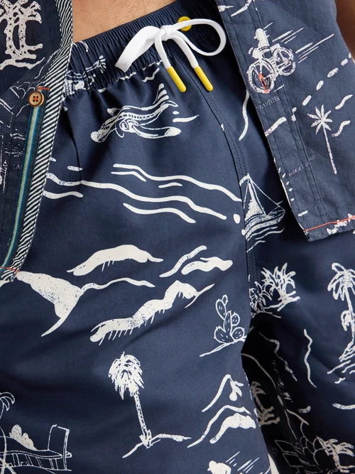 Schwimmshorts mit Inselmotiven - Navy Multi - XXXL Bild 3