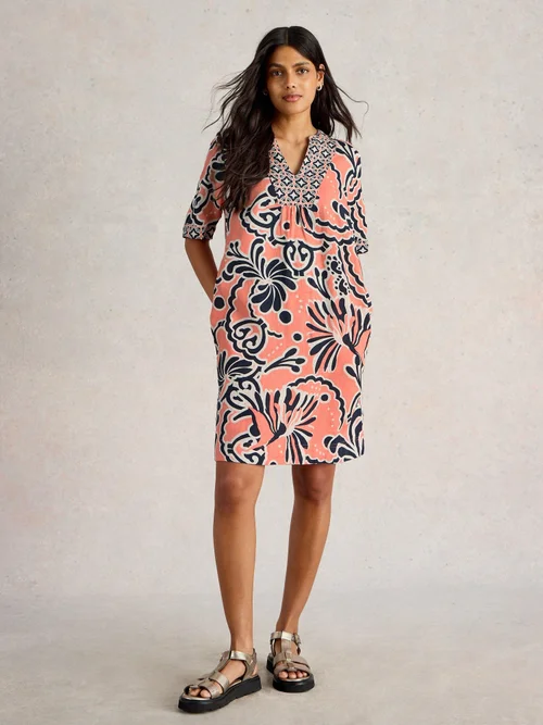 Leinenkleid Ash - Coral Pr - 42/R Bild 2