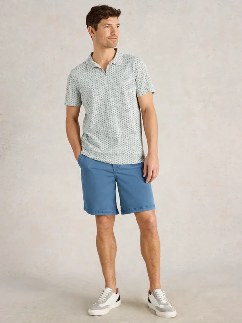 Polohemd mit Geo-Print - Blue Pr - XXXL Bild 2