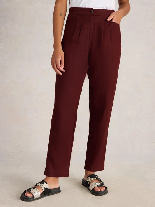 Leinenhose Rowena - Dk Red - 52/R Bild 3