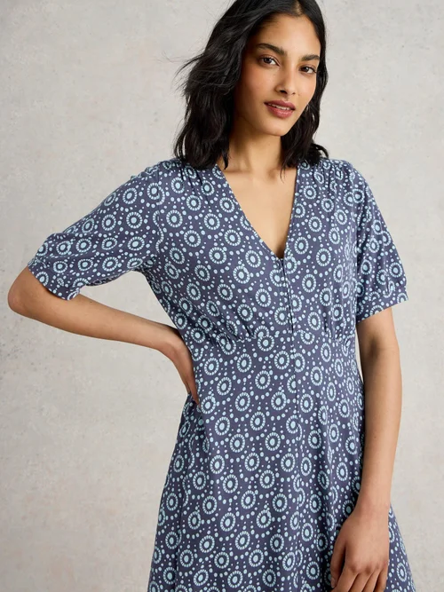 Jerseykleid Megan - Navy Pr - 46/R Bild 3