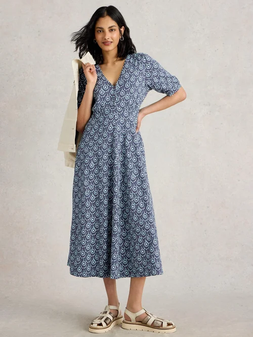 Jerseykleid Megan - Navy Pr - 46/R Bild 2