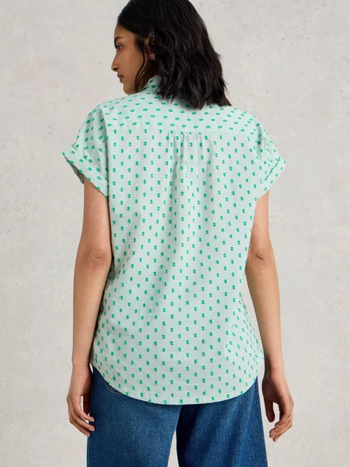 Bluse Ellie aus Bio-Baumwolle - Green Mlt - 46 Bild 4