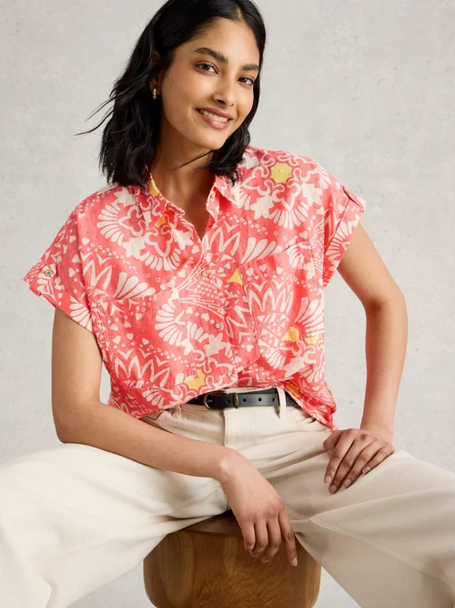 Bluse Ellie aus Bio-Baumwolle - Pink Pr - 52 Bild 1