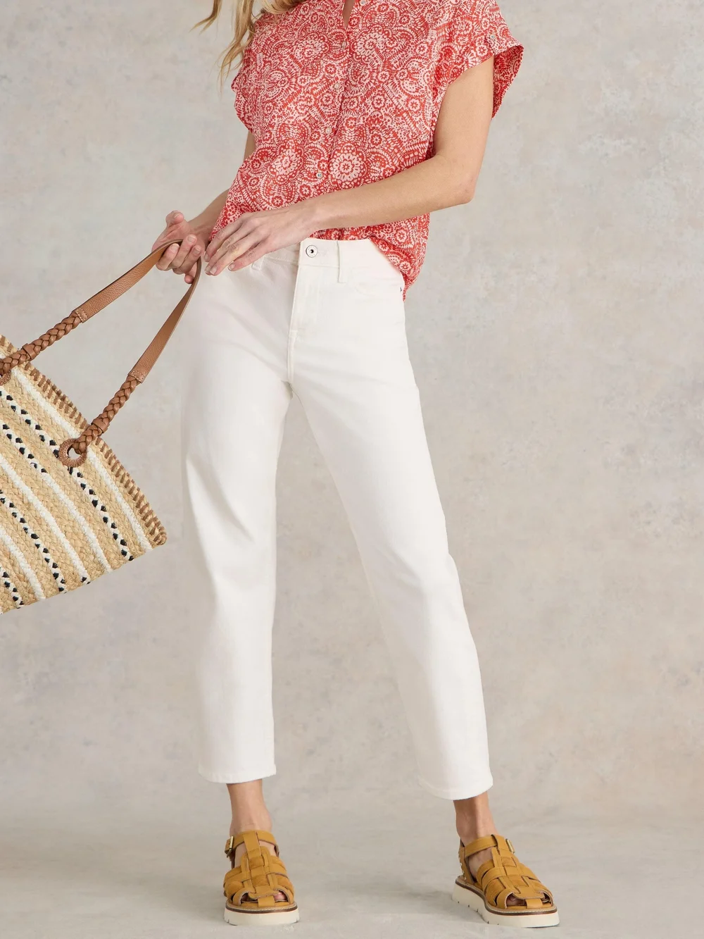 7/8-Jeans Blake mit geradem Bein - Nat White - 52/R Bild 1