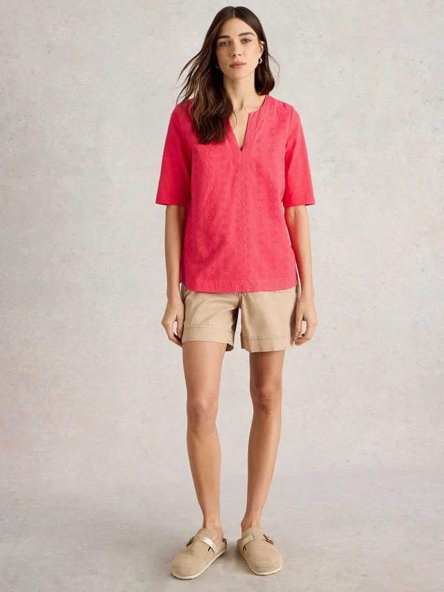 T-Shirt Weaver mit Keilausschnitt