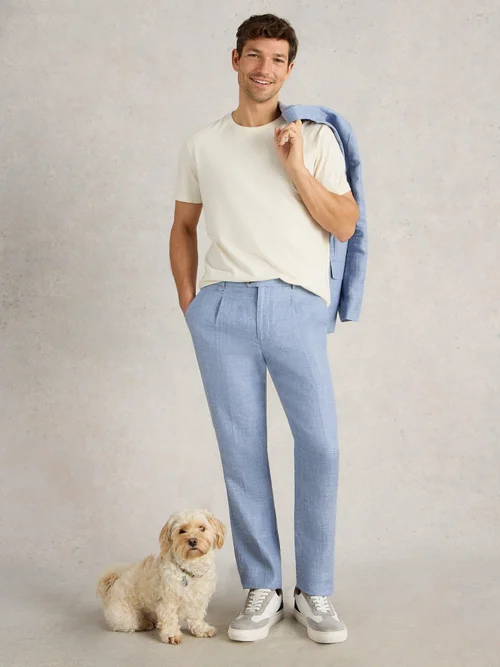 Leinenhose - Mid Blue - 38/R Bild 2