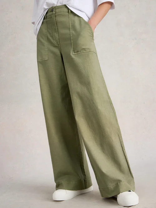 Chinohose Twister mit weitem Bein - Khaki Grn - 50/R Bild 3