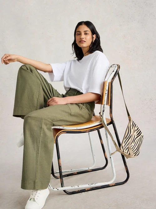 Chinohose Twister mit weitem Bein - Khaki Grn - 50/R Bild 1