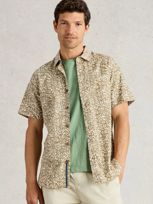 Hemd Finsbury mit Blätterprint