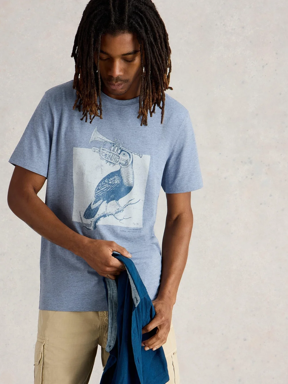 T-Shirt Abersoch mit Tukanmotiv - Blue Pr - XXXL Bild 1