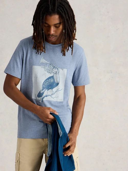 T-Shirt Abersoch mit Tukanmotiv - Blue Pr - XXXL Bild 1