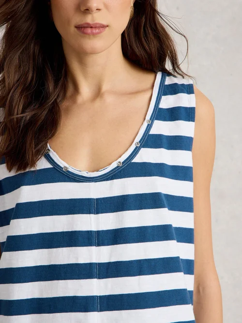 Gestreiftes Trägertop - Navy Multi - 52 Bild 3
