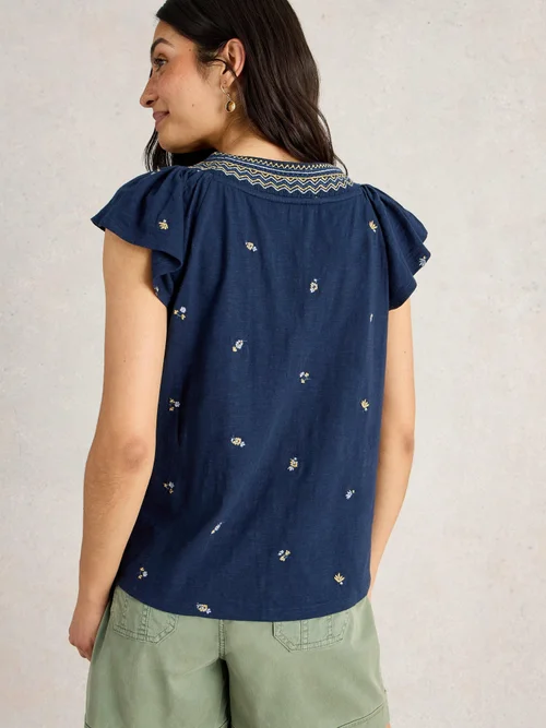 Besticktes Top Lucia - Navy Multi - 52 Bild 4