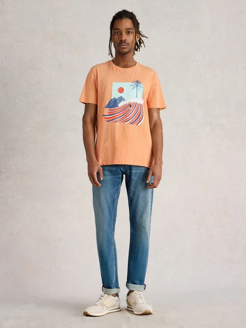 T-Shirt Abersoch mit Wellengrafik - Pink Pr - XL Bild 2