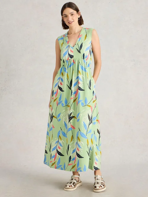 Maxikleid Archer aus Jersey - Green Mlt - 52/R Bild 2