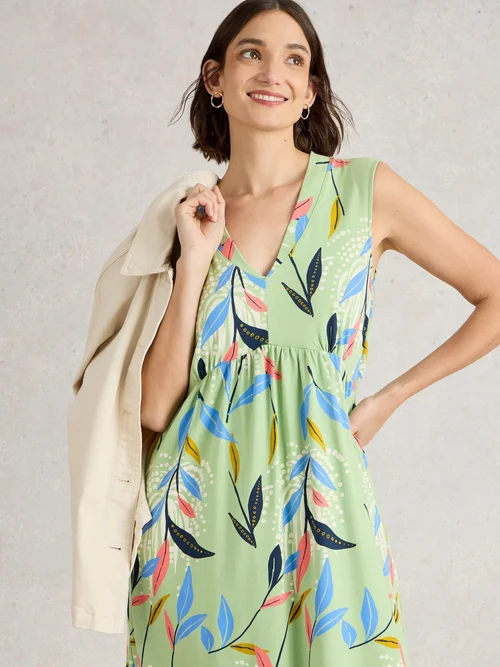 Maxikleid Archer aus Jersey - Green Mlt - 52/R Bild 3