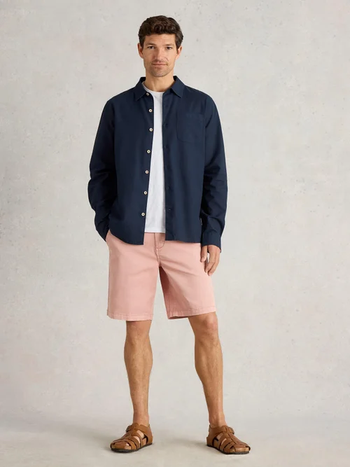 Langarmhemd Ely aus Leinen & Bio-Baumwolle - Dark Navy - XXL Bild 2